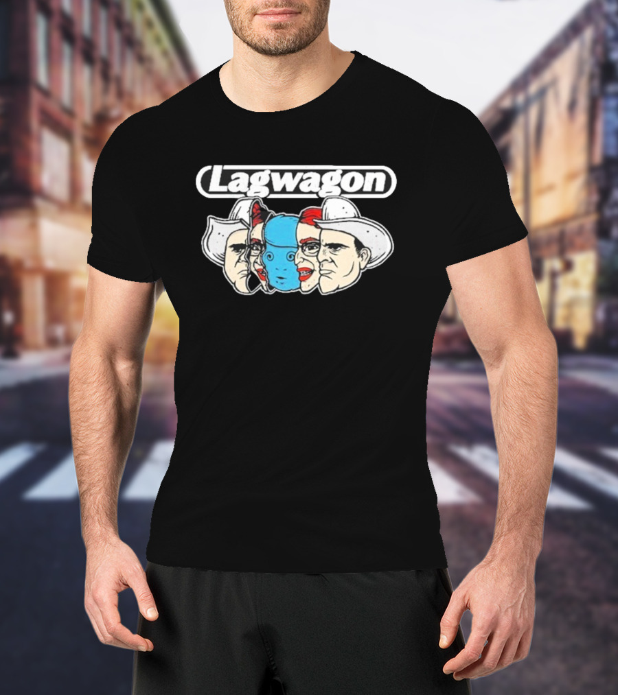 Lagwagon Faces Of The Wagon 2024 Cowboy Characters T-Shirt