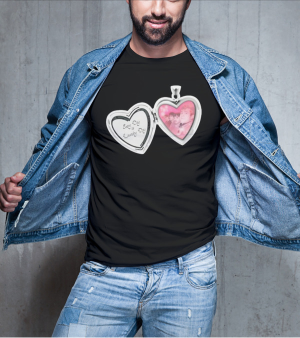 Every Day Laundry Day Heart Locket Pink Photo Charm T-Shirt