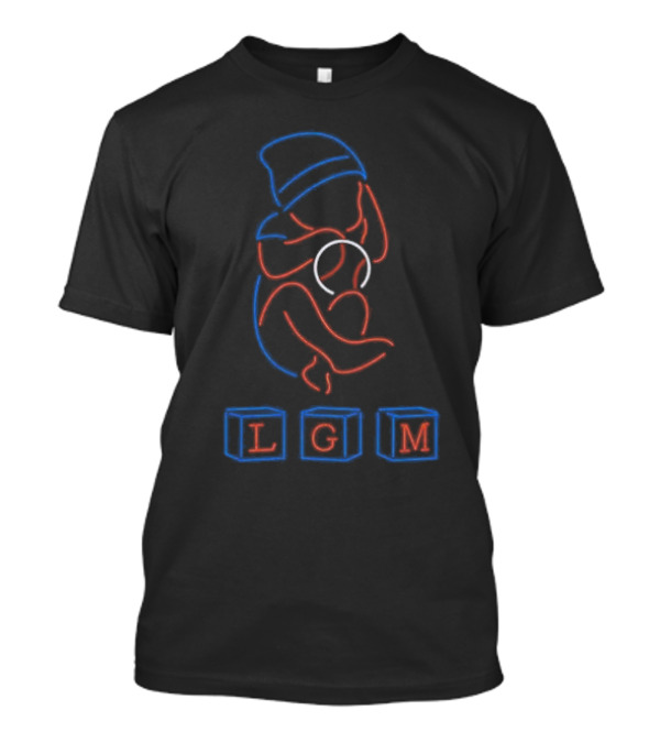 LGM Baby Fan New York Mets Blocks And Baby Outline Art T-Shirt