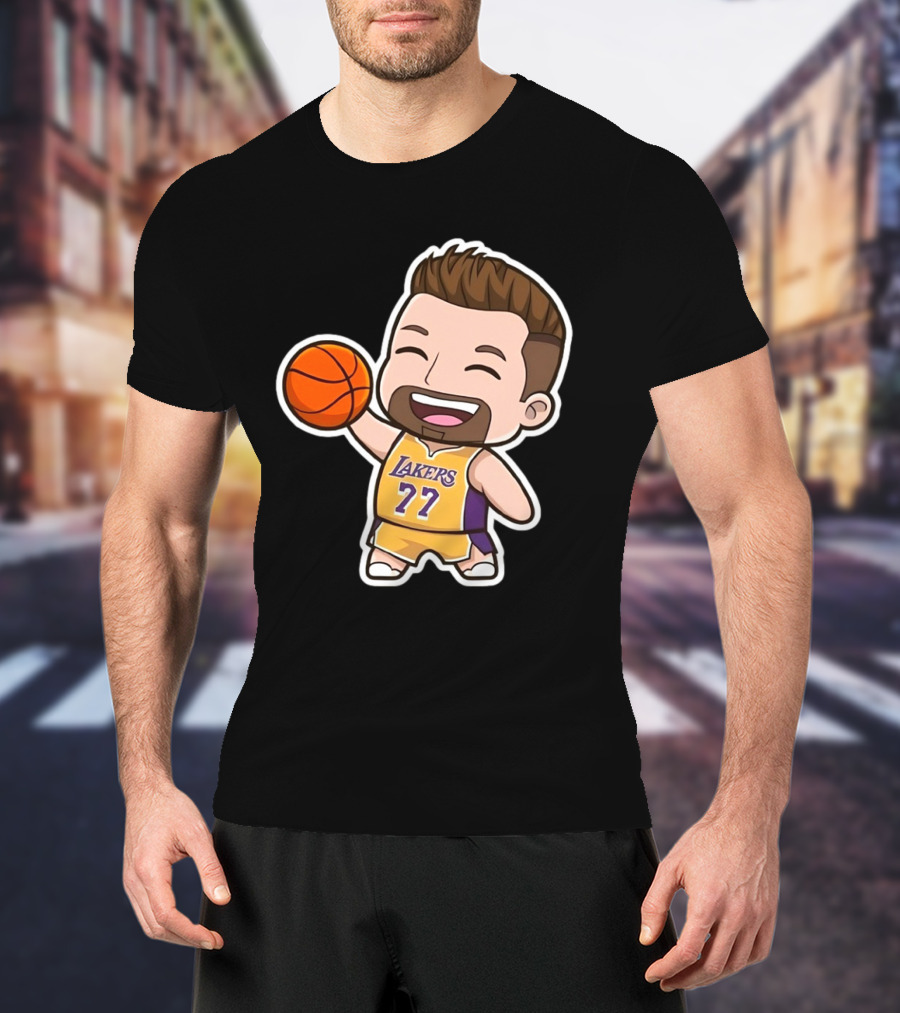 Luka Doncic Lakers 77 Chibi Cartoon Basketball T-Shirt
