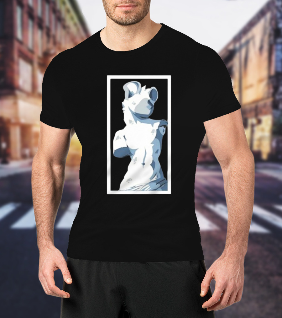 Mangoyena God's Chosen Hyena Statue Style T-Shirt