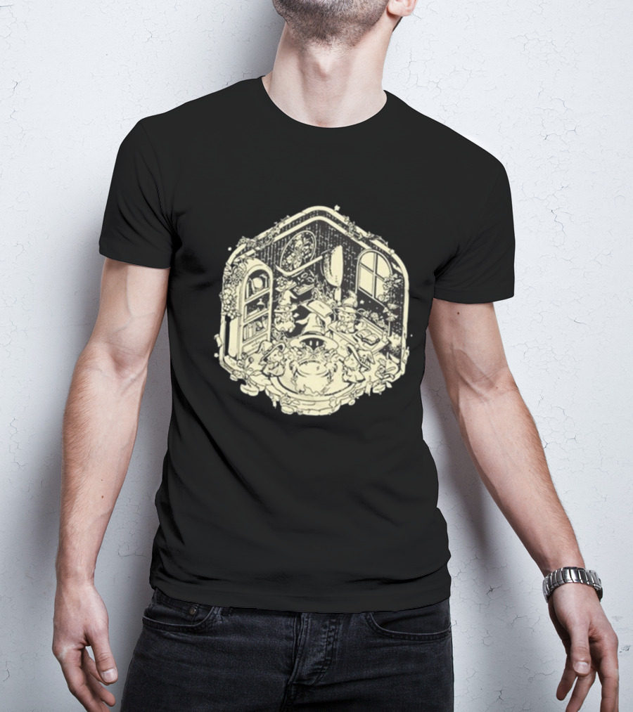 Mage’s Midnight Brew Enchanted Wizard Gathering In Mystical Study Room T-Shirt