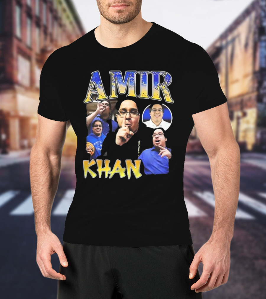 Amir Khan McNeese State University Blue And Gold Style T-Shirt