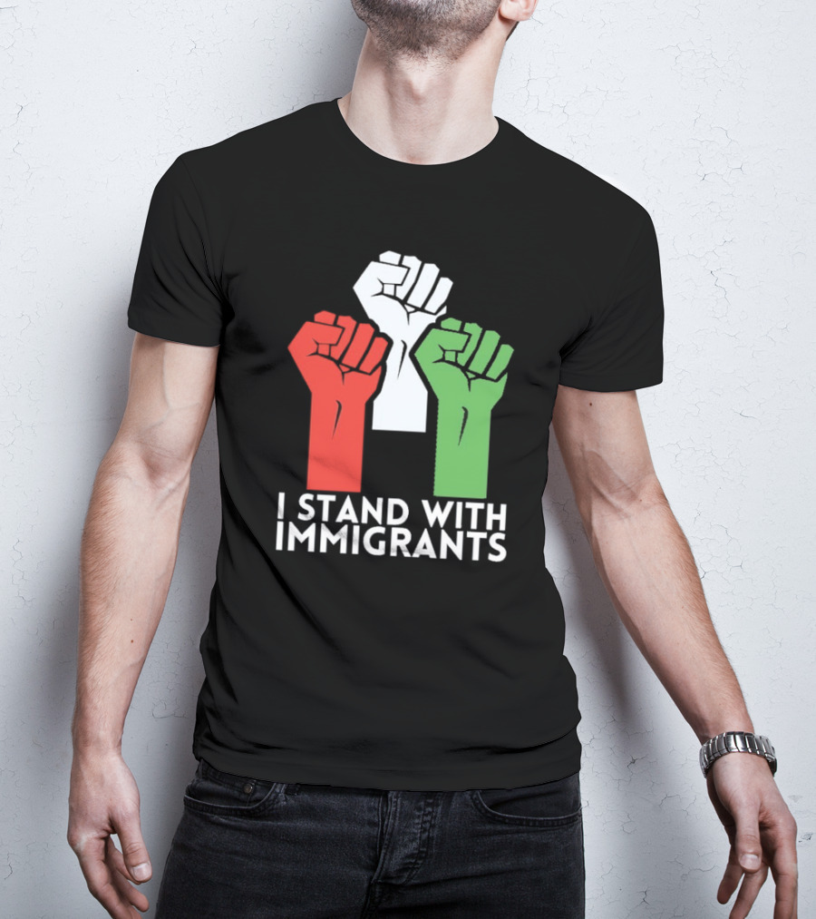 Mexican I Stand With Immigrants Fist Symbol T-Shirt