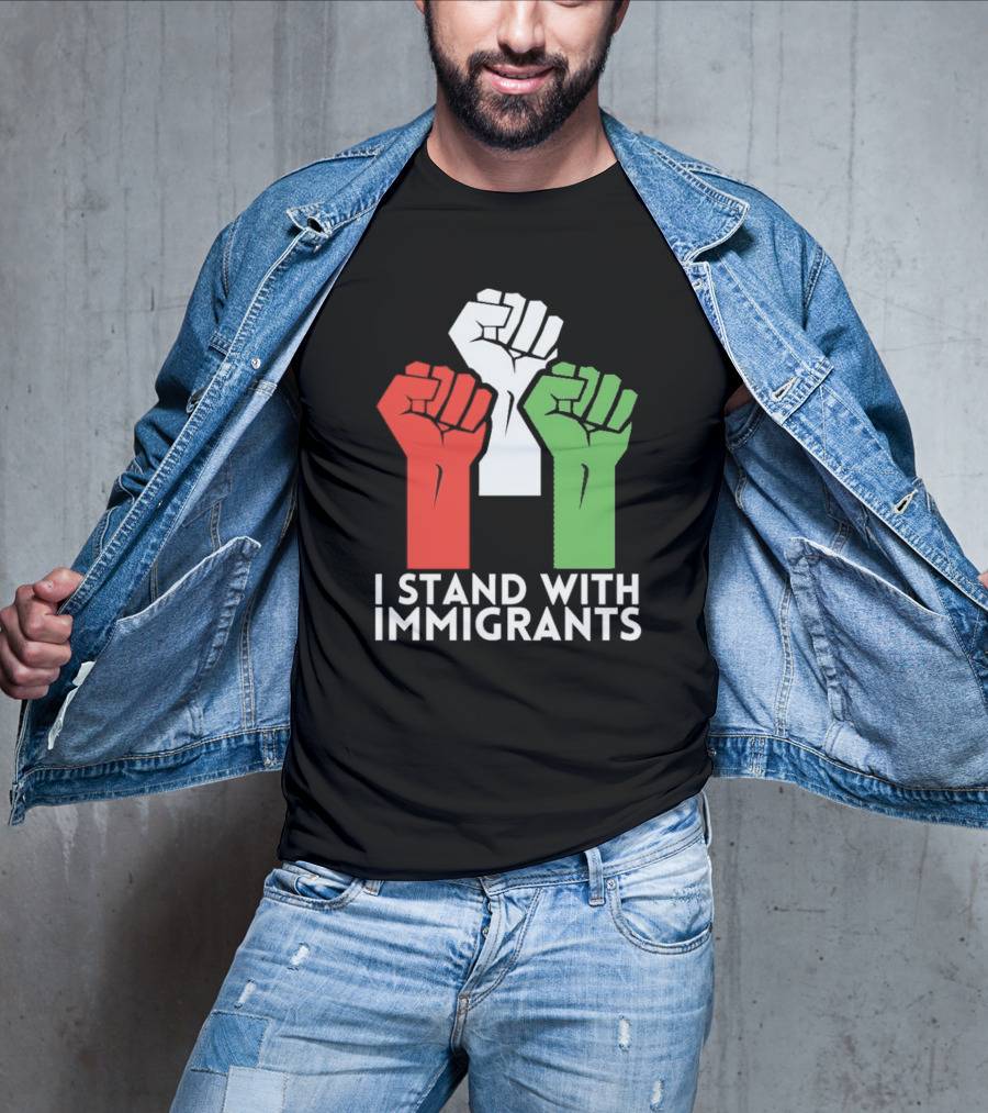 Mexican I Stand With Immigrants Fist Symbol T-Shirt