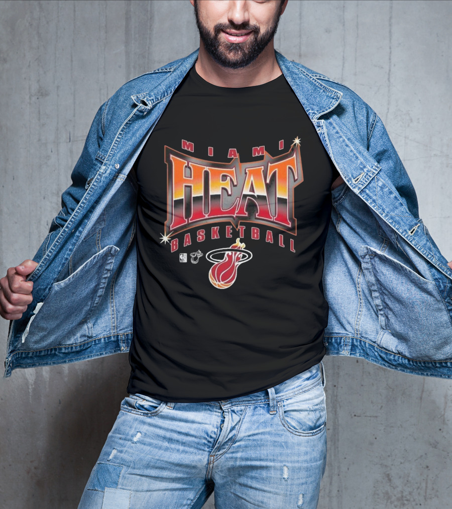 Miami Heat Basketball Worldwide Glow Up NBA Icons T-Shirt