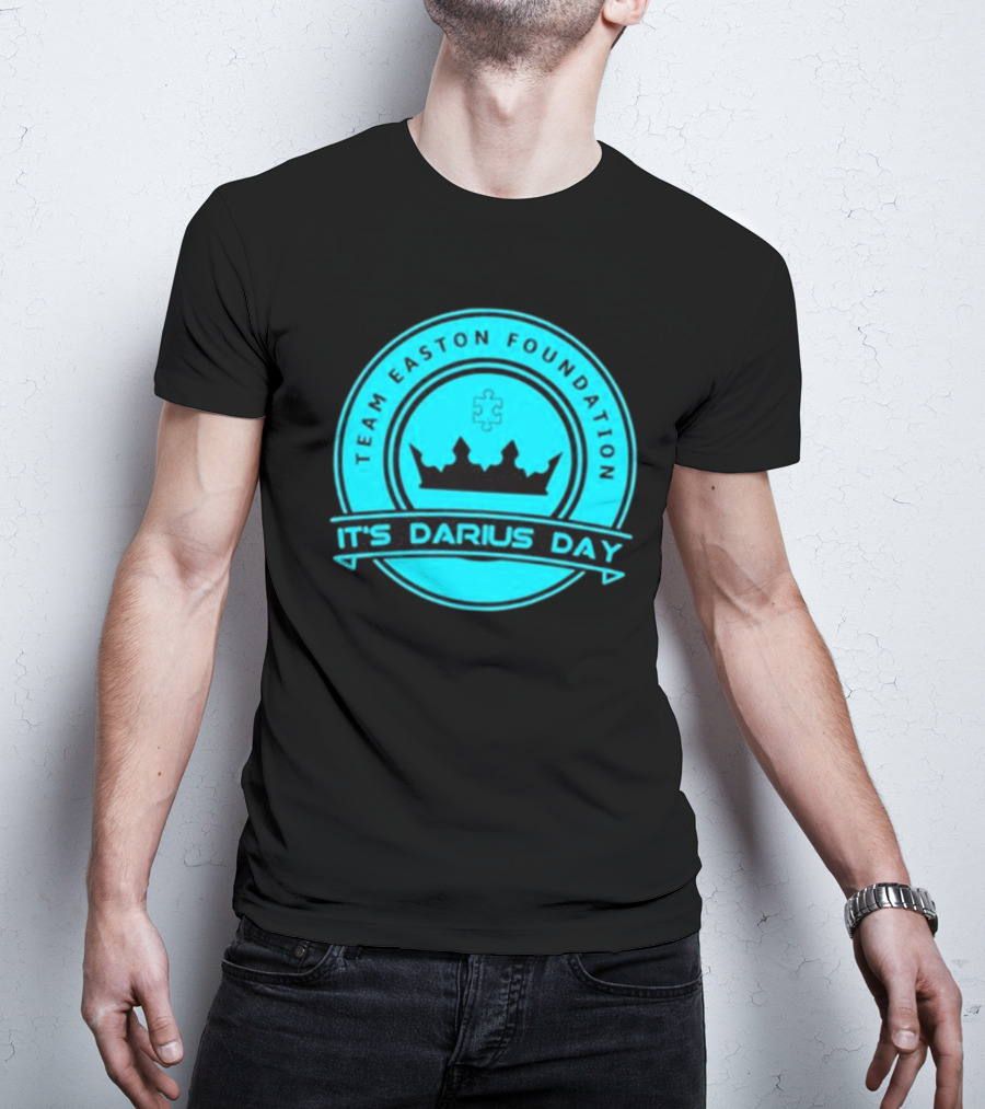 Team Easton Foundation It's Darius Day Autism Puzzle Crown T-Shirt