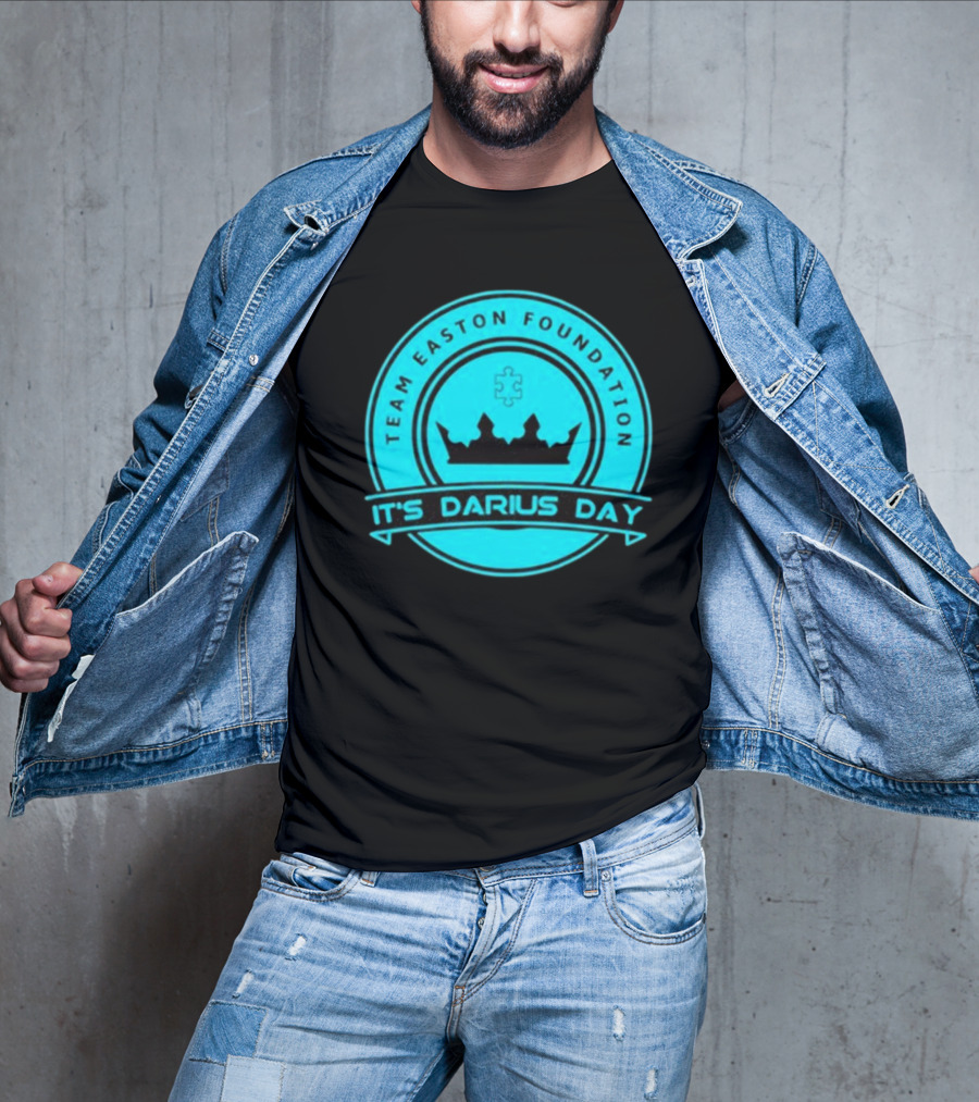Team Easton Foundation It's Darius Day Autism Puzzle Crown T-Shirt