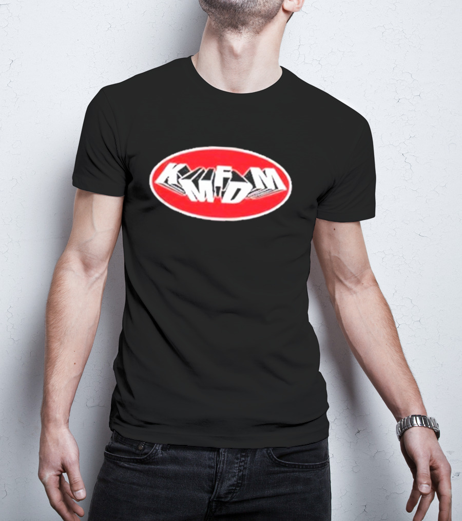 Natalie Samantha Rupnow Wear KMFDM Oval Red Logo T-Shirt