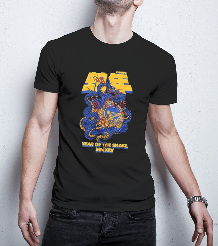 NBALab X Hyperfly Golden State Warriors Year Of The Snake MNXXIV Lunar New Year Collection T-Shirt