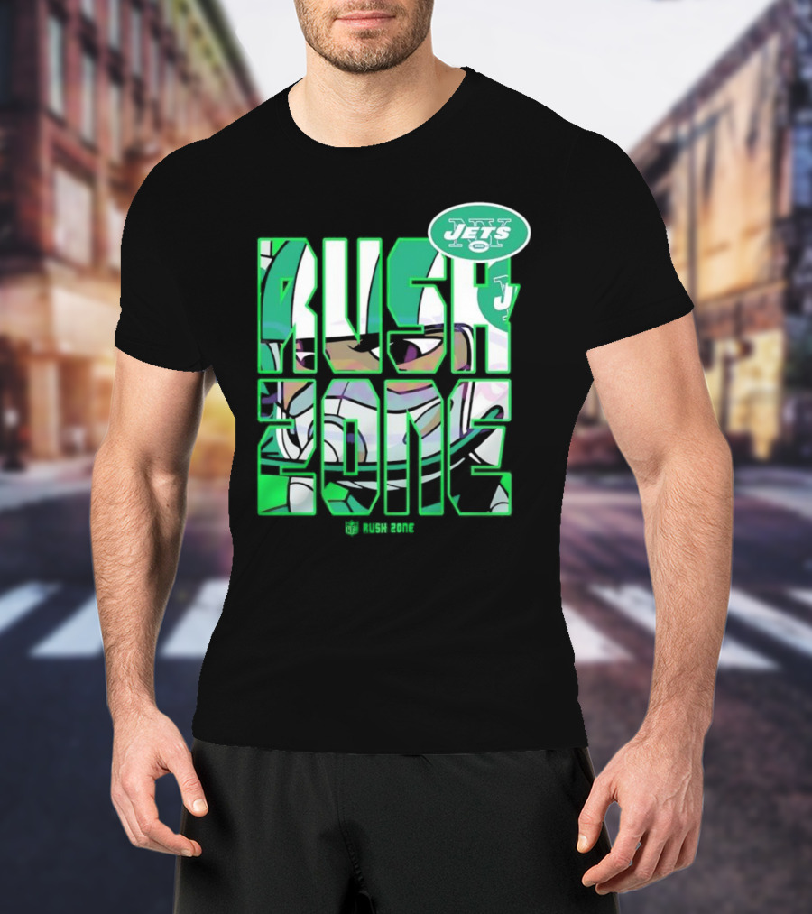 New York Jets NFL Rush Zone Cartoon Football Jets T-Shirt