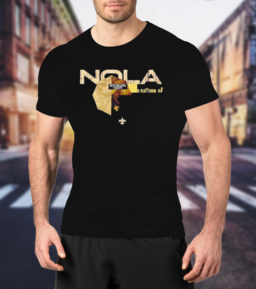 NOLA New Orleans Saints 2025 NFL Draft Cluster Fleur-de-Lis T-Shirt