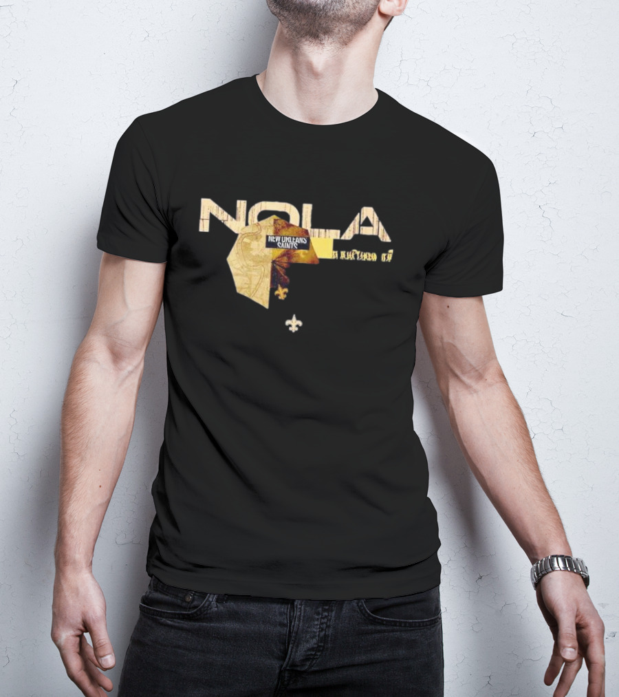 NOLA New Orleans Saints 2025 NFL Draft Cluster Fleur-de-Lis T-Shirt