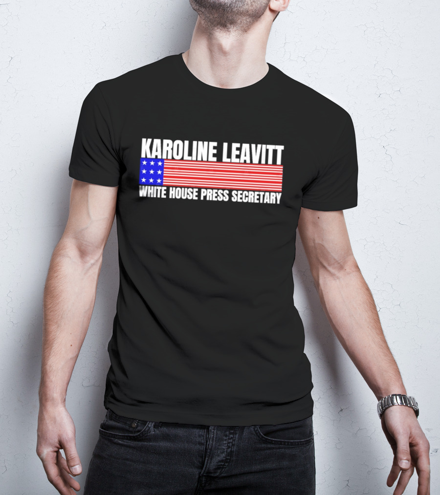 Karoline Leavitt White House Press Secretary American Flag Design T-Shirt