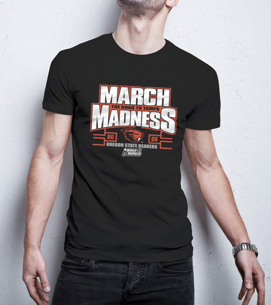 Oregon State Beavers March Madness The Road To Tampa College Sports 2025 T-Shirt