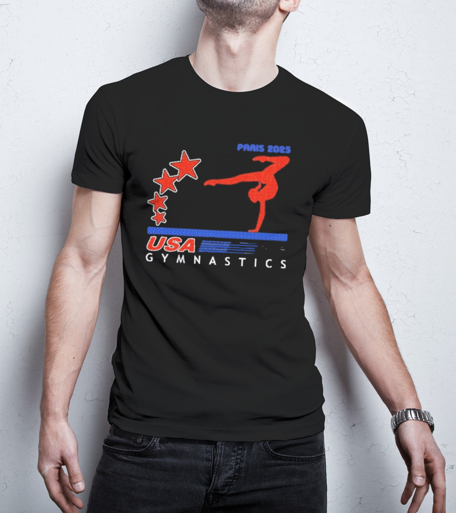 Paris 2025 USA Gymnastics Stars T-Shirt