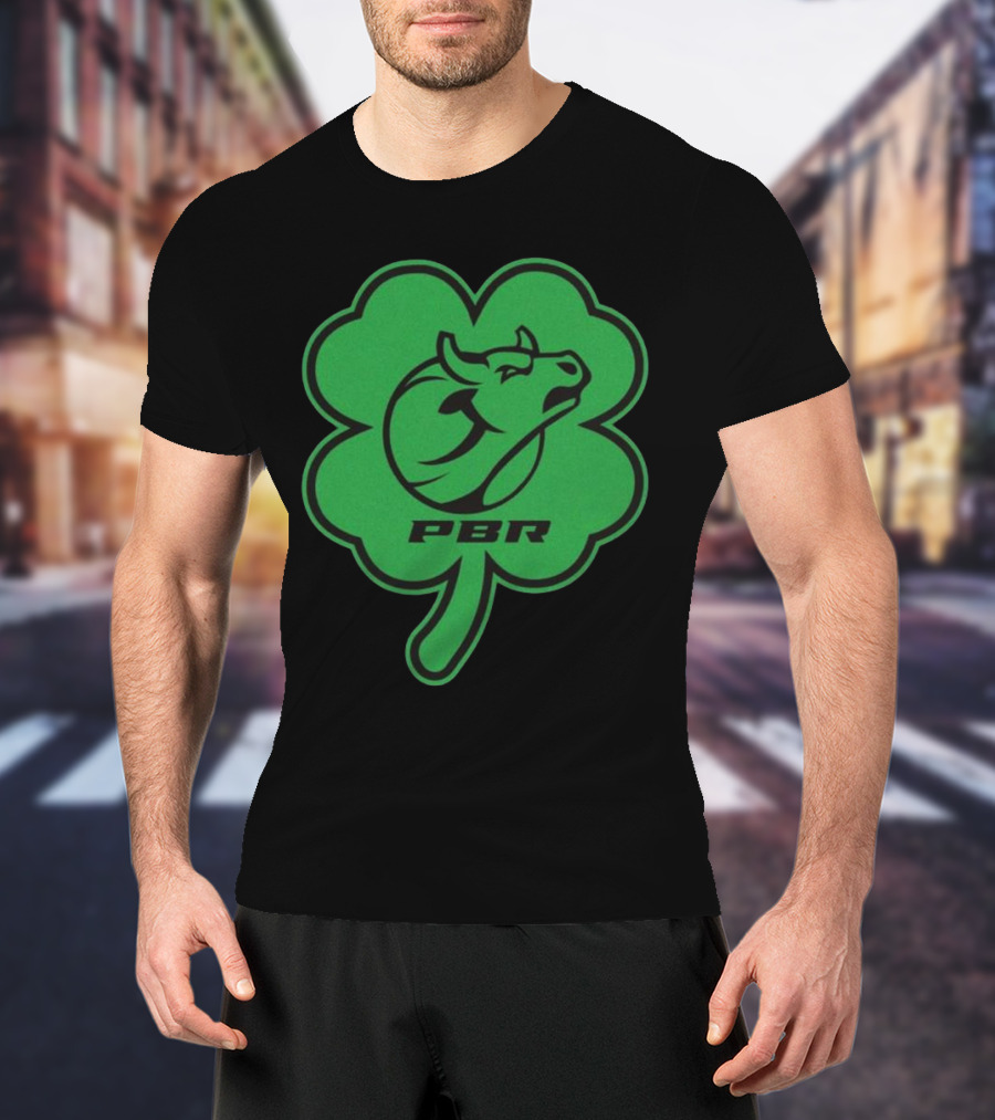 PBR Bull Head Clover Emblem T-Shirt