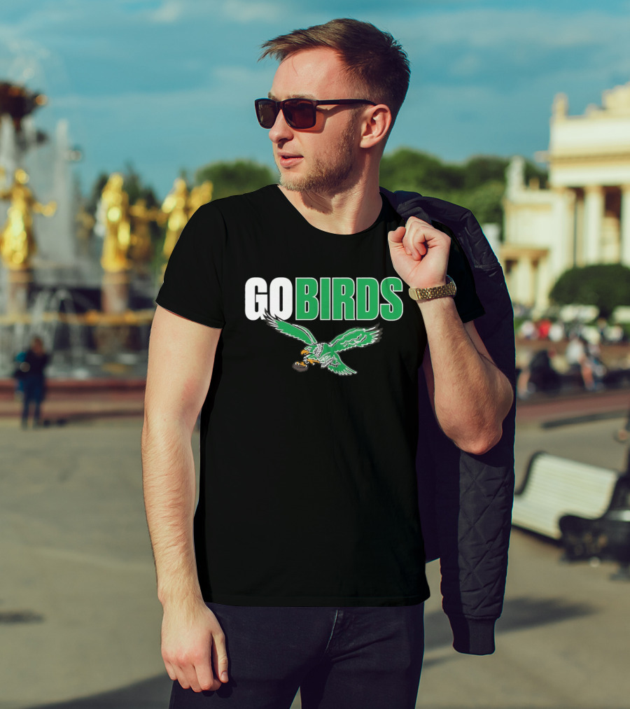 Philadelphia Eagles Go Birds Flying Eagle Emblem T-Shirt