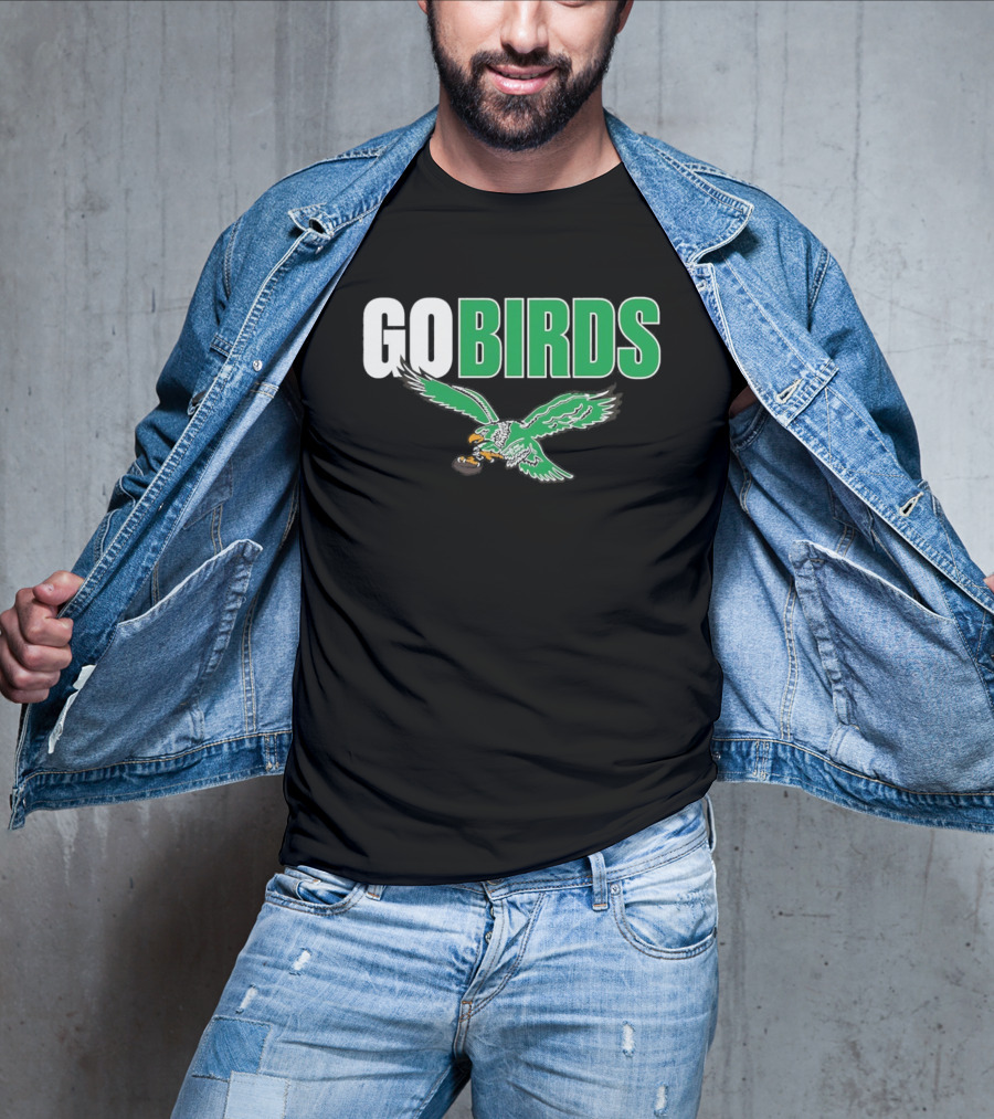 Philadelphia Eagles Go Birds Flying Eagle Emblem T-Shirt
