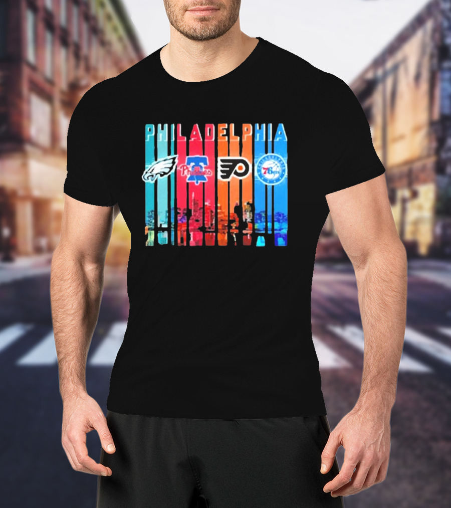 Philadelphia Eagles Phillies Flyers 76ers Sports 2025 T-Shirt