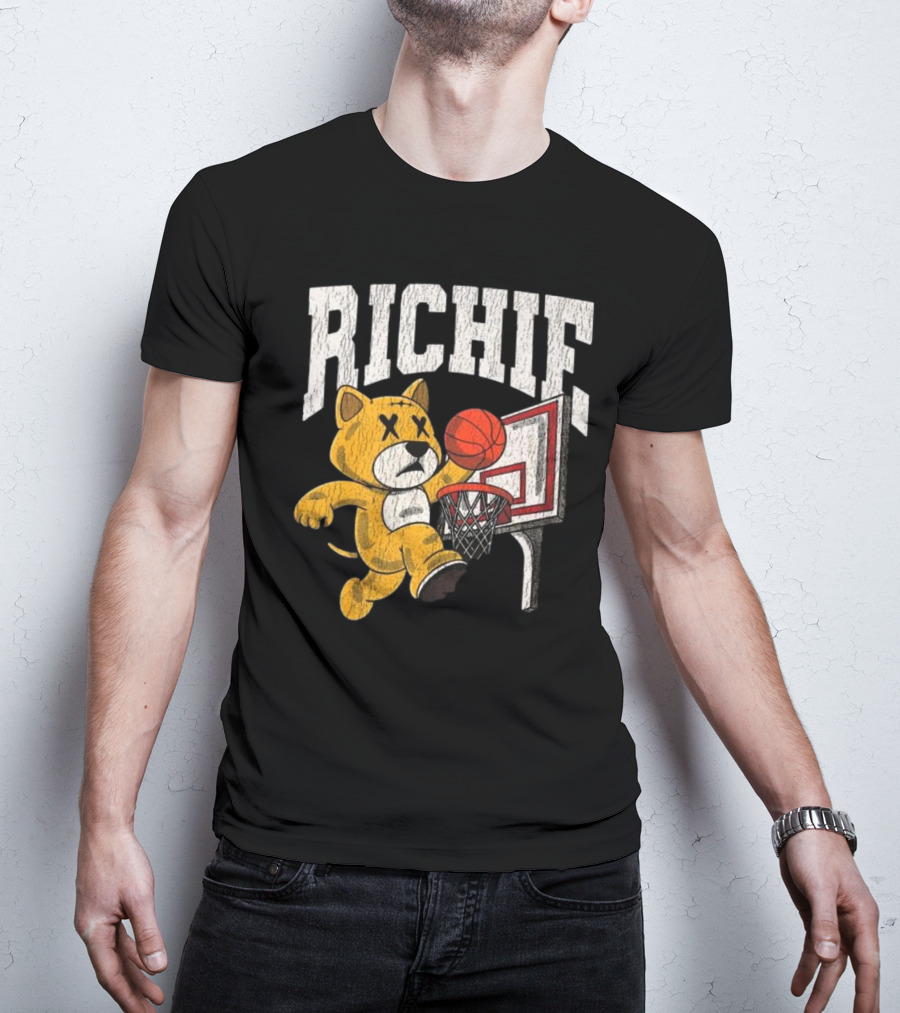 Richie Basketball Bear Dunk Playoff T-Shirt