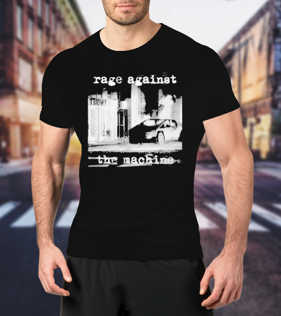 Rage Against The Machine Car Explosion Outside Building T-Shirt
