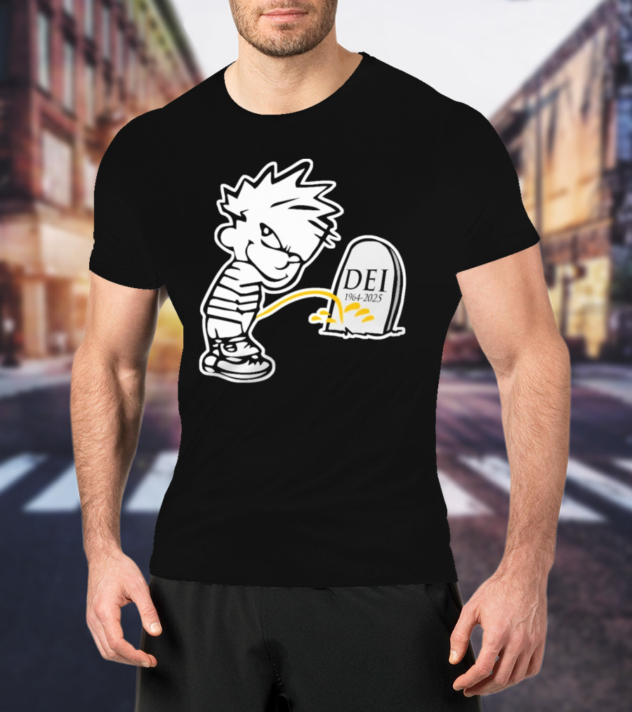 RIP DEI 1964-2025 Comic Tribute With Cartoon Character T-Shirt