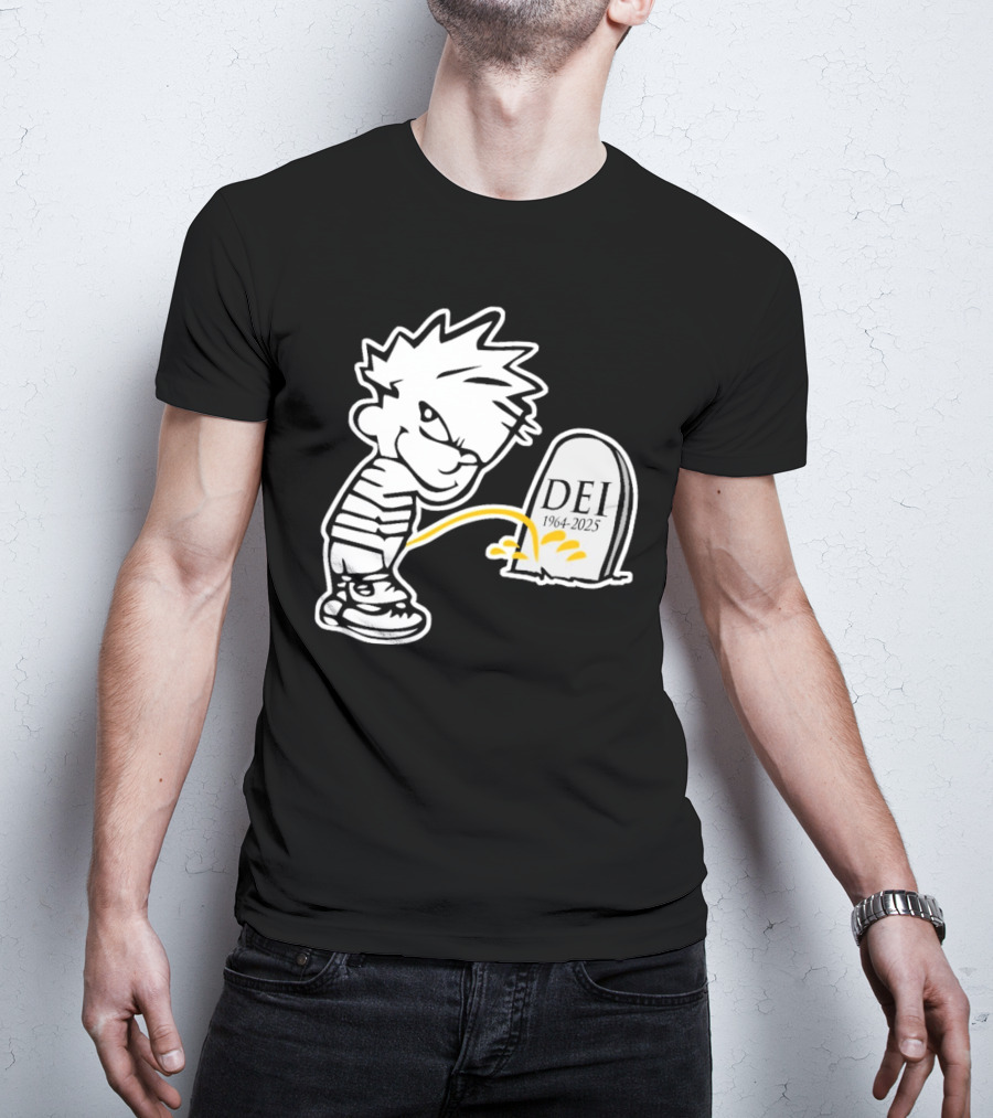 RIP DEI 1964-2025 Comic Tribute With Cartoon Character T-Shirt