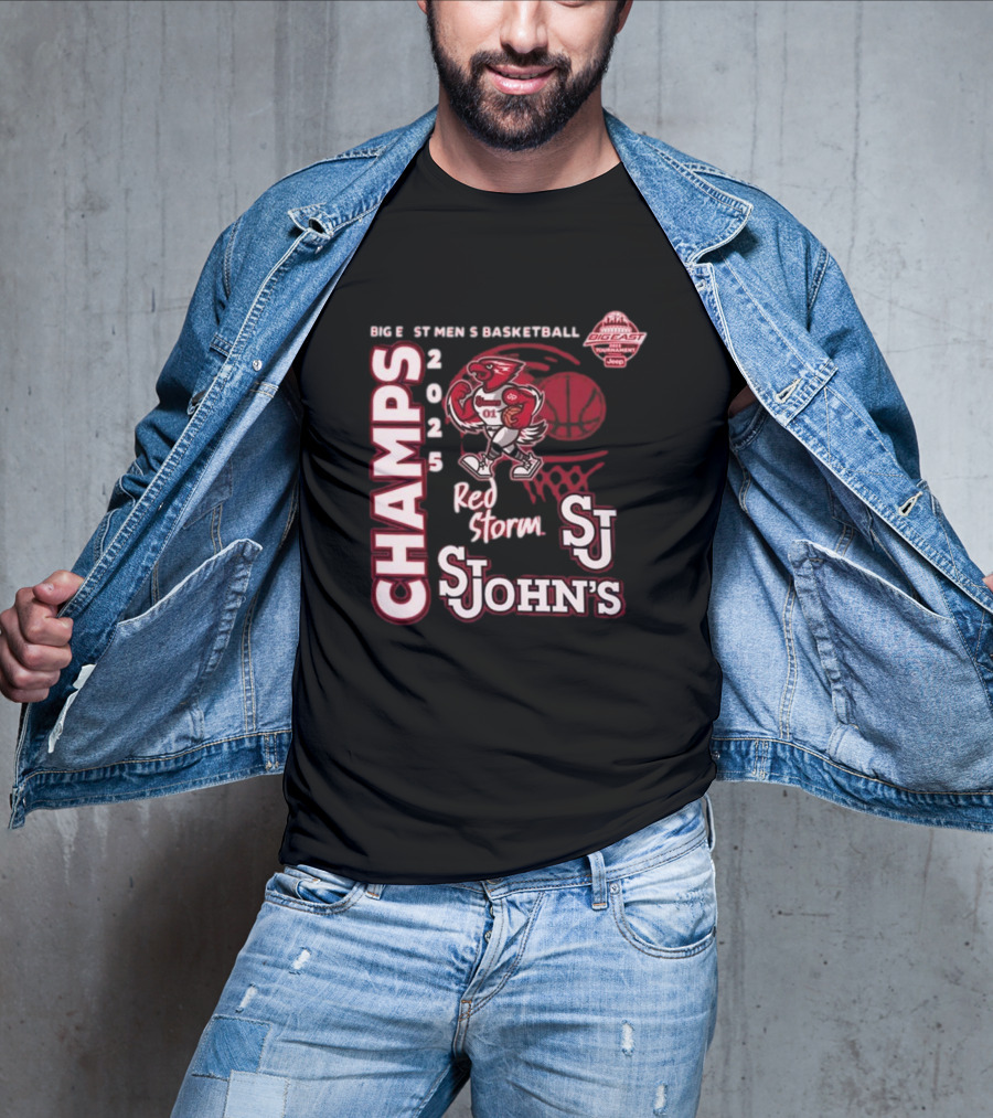 Big East Men's Basketball 2025 Champs St. John's Red Storm T-Shirt