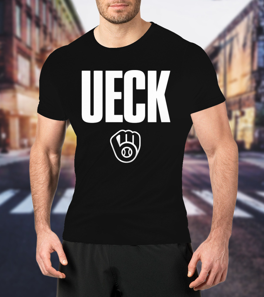 Milwaukee Brewers MLB Thank You UECK Baseball Glove Tribute T-Shirt