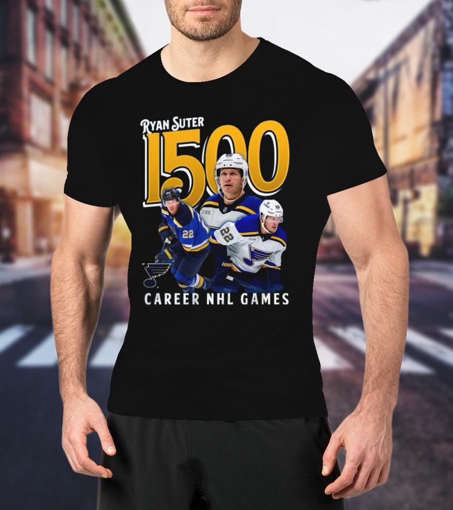 Ryan Suter St. Louis Blues 1500 Career NHL Games Celebration T-Shirt