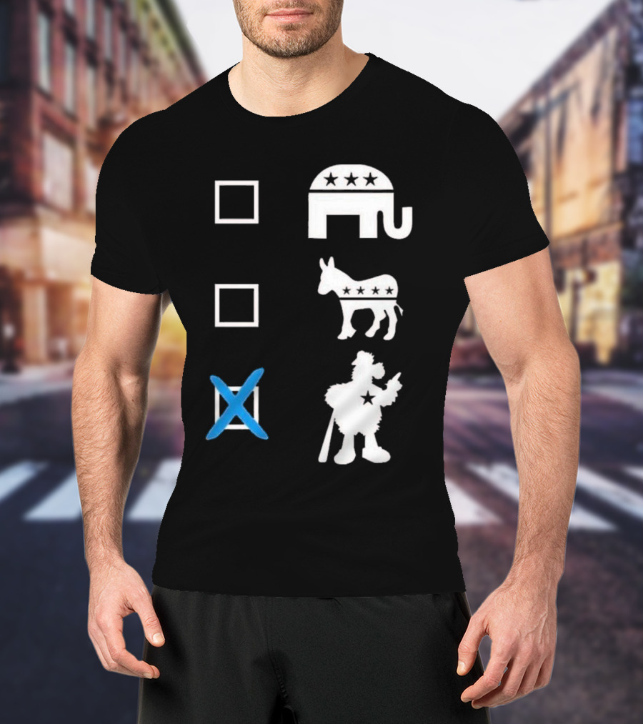 Schwarbocrat Philitical Aphiliation Elephant Donkey Duck Star Boxes T-Shirt