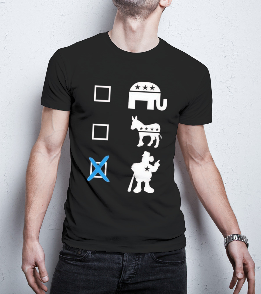 Schwarbocrat Philitical Aphiliation Elephant Donkey Duck Star Boxes T-Shirt