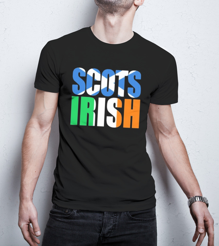 Scots Irish Flag Scottish Saltire Irish Tricolor T-Shirt