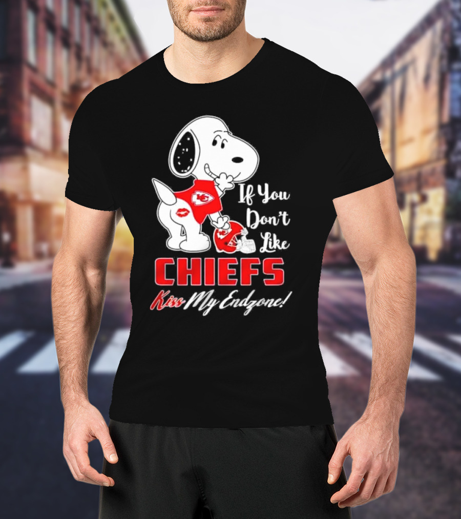 Snoopy If You Don’t Like Kansas City Chiefs Kiss My Endzone T-Shirt