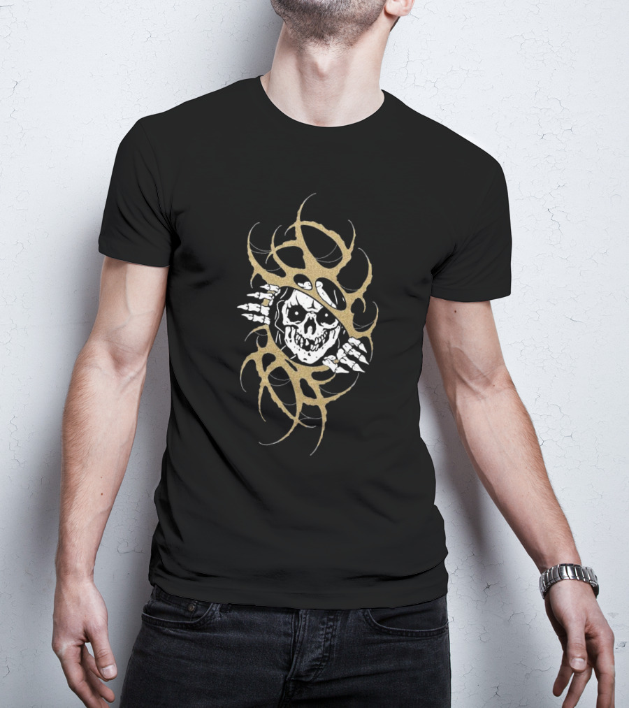 Sin X Kyle Grand Skeleton Claws Breaking Through Ribcage T-Shirt
