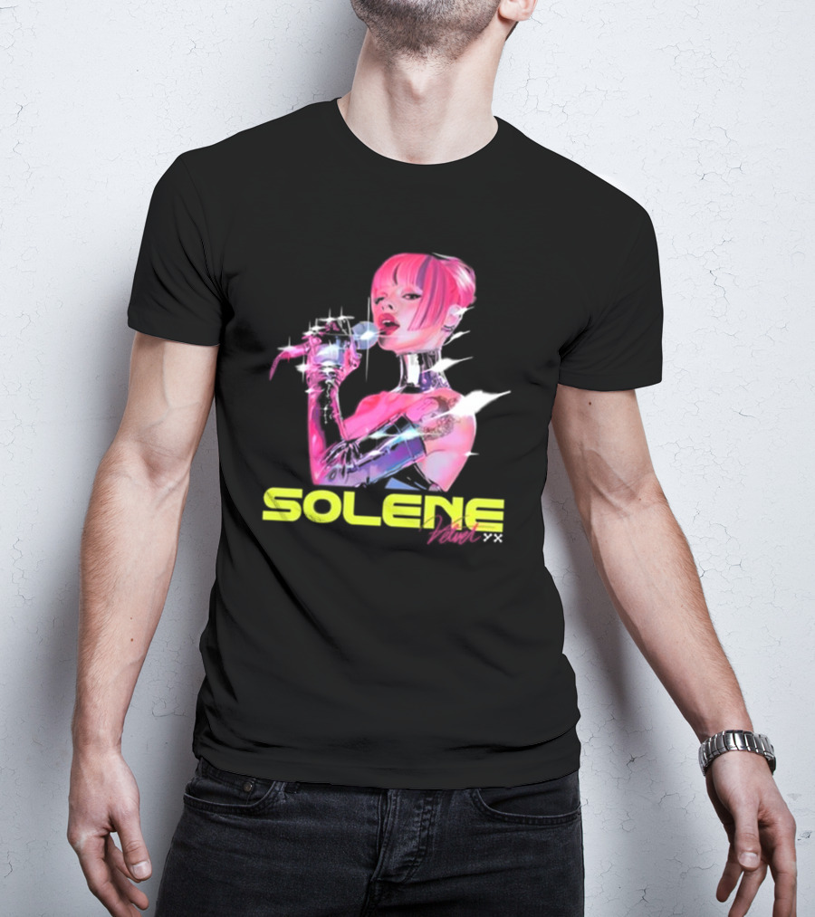 Solene Velvet Wave 2 Neon Portrait T-Shirt