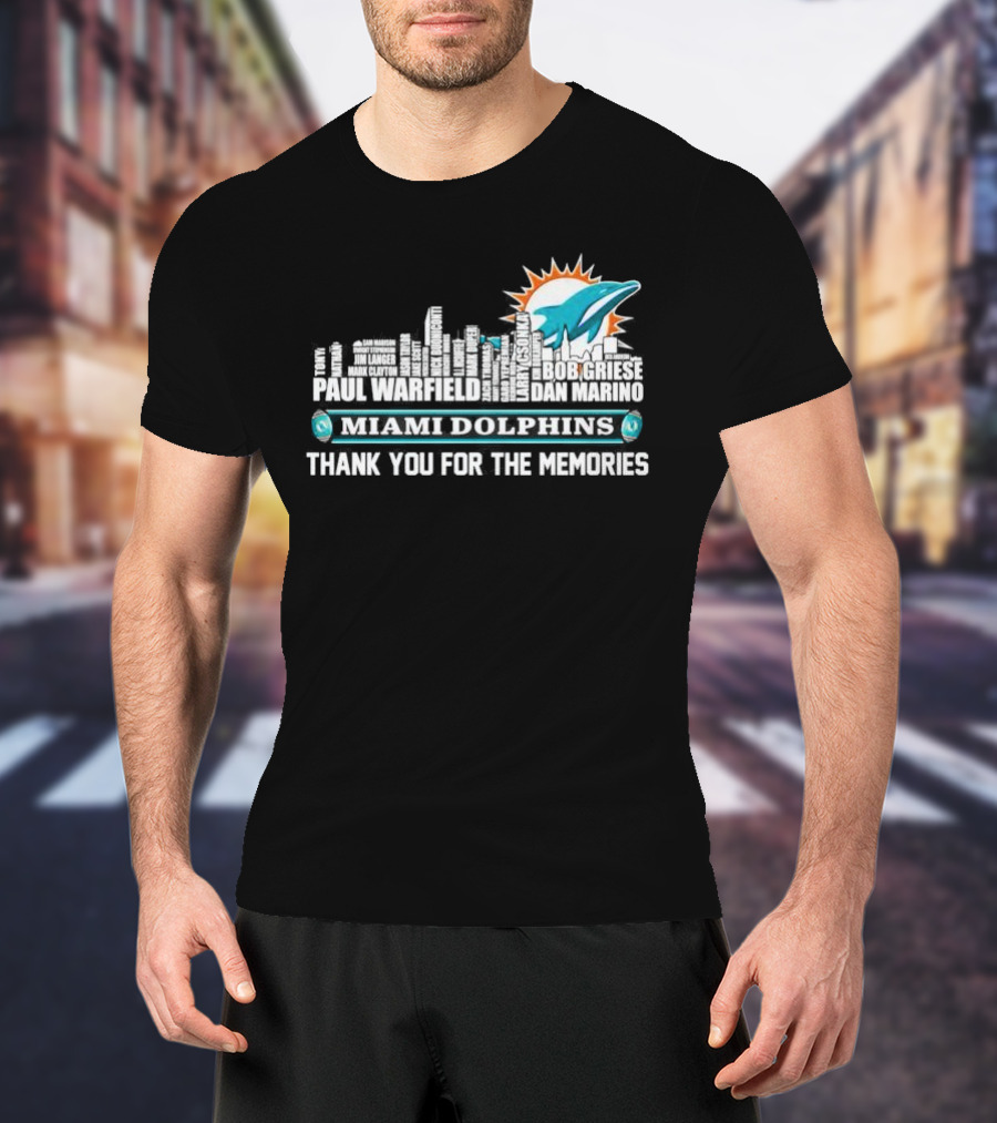 Skyline Miami Dolphins Limited Edition Thank You For The Memories T-Shirt