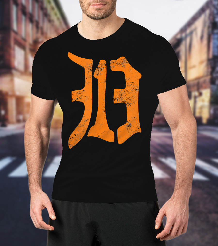 313 Detroit Michigan Vintage Old English D Area Code T-Shirt