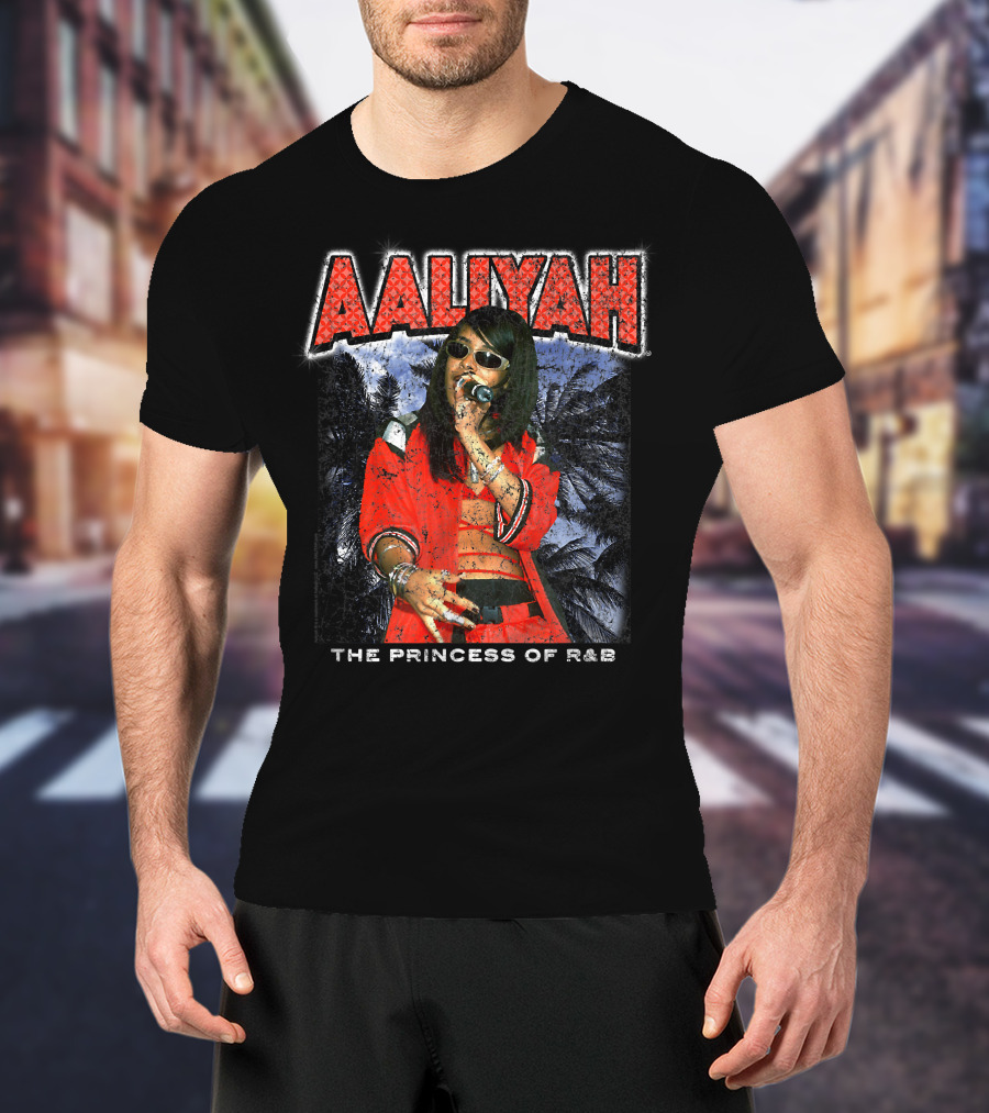 Aaliyah The Princess Of R&B Red Outfit Performance T-Shirt
