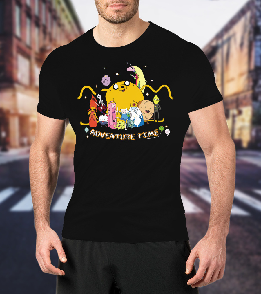 Adventure Time Outstretched Characters Group T-Shirt
