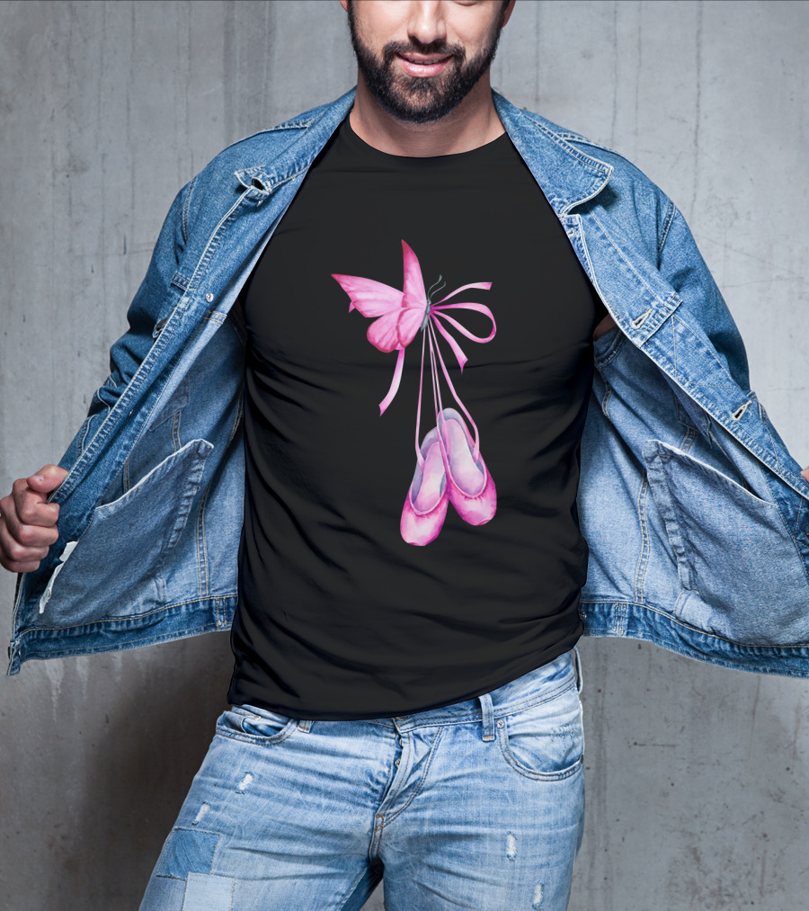 Ballet Shoes Pink Butterfly Ballet T-Shirt