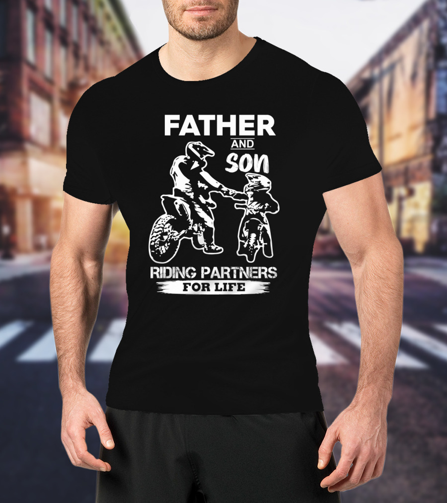 Father And Son Motocross Riding Partners For Life T-Shirt