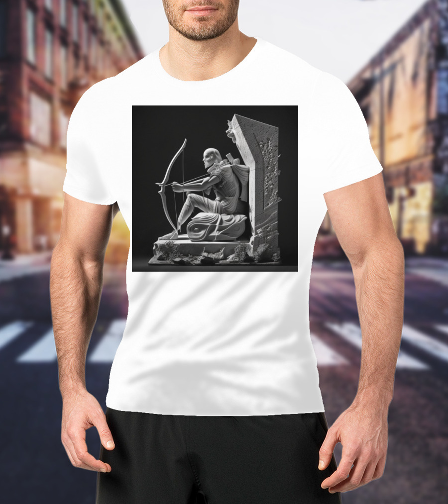 Ong Gia 3 Copy Old Man Archer Statue T-Shirt