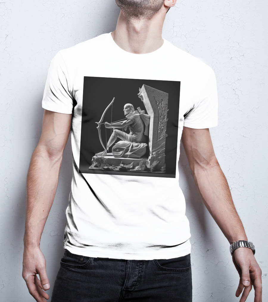 Ong Gia 3 Copy Old Man Archer Statue T-Shirt