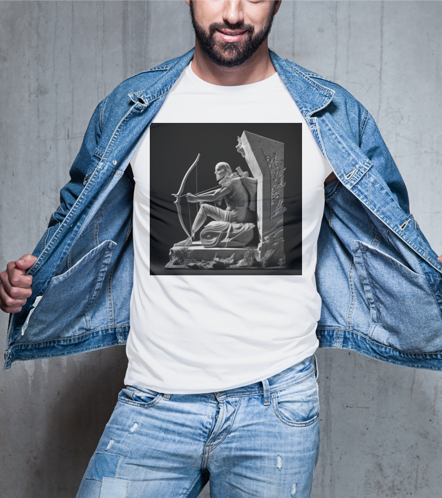 Ong Gia 3 Copy Old Man Archer Statue T-Shirt