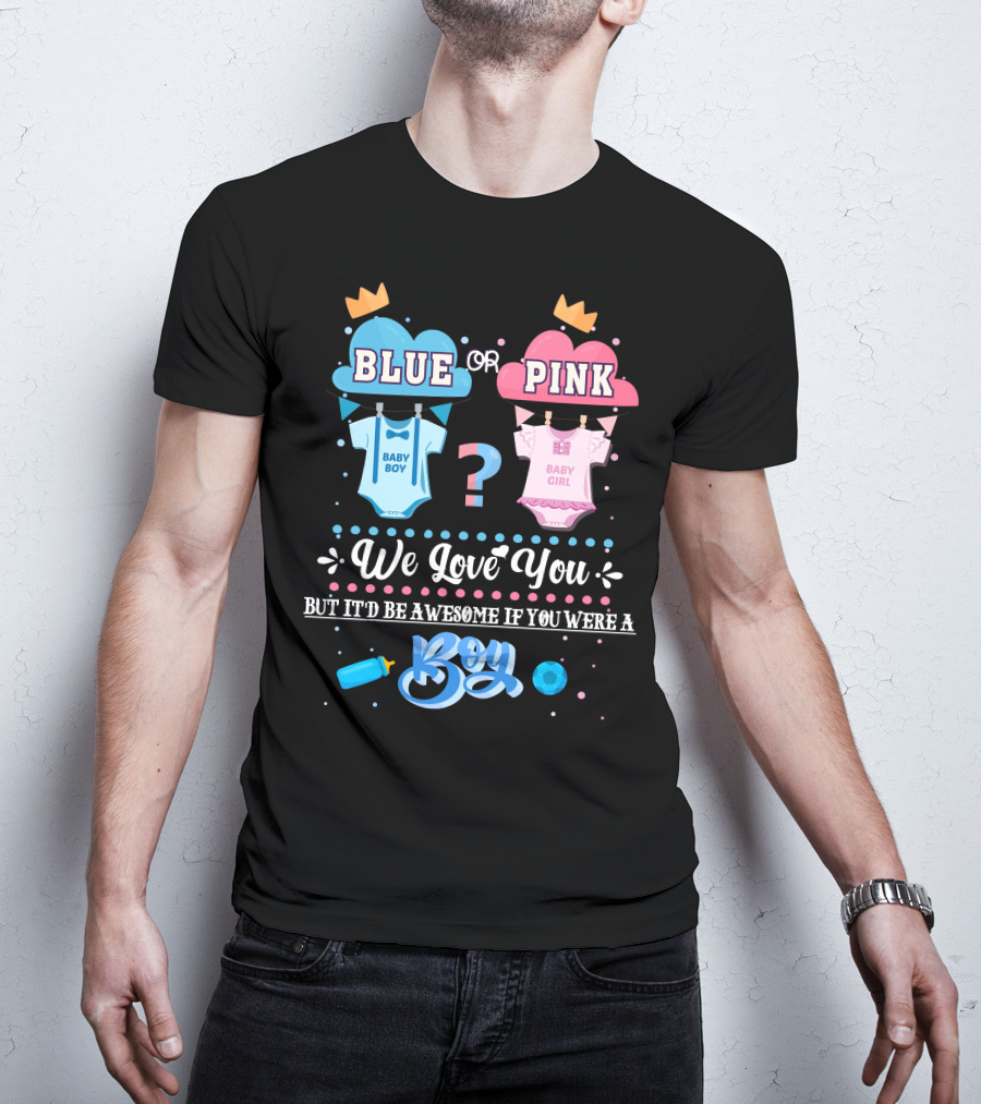 Blue Or Pink Baby Boy Girl Boy T-Shirt