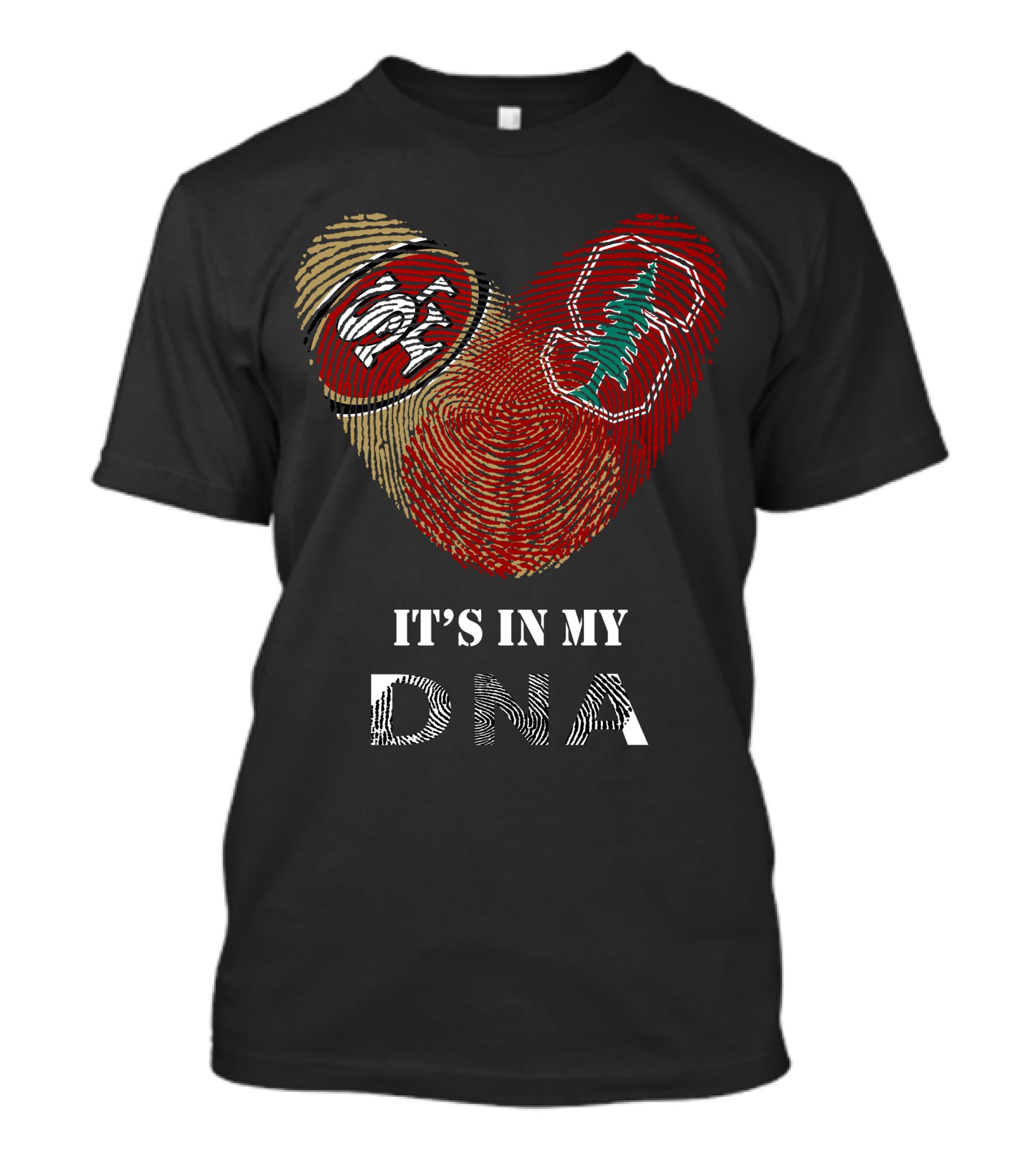 49ers Stanford Cardinal Love Dna Fingerprints T-Shirt