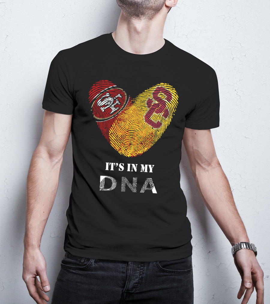 49Ers USC Trojans DNA Fingerprint Heart T-Shirt