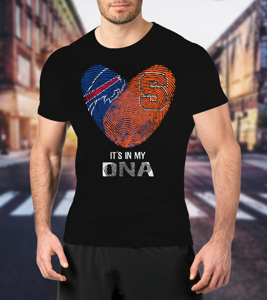 Bills Syracuse It's In My DNA Heart Fingerprint T-Shirt